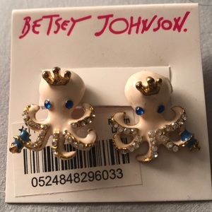 Betsey Johnson octopus stud earrings